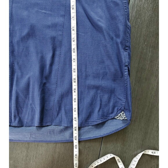 Ted Baker London Button Up Dress Shirt Blue Geometric Long Sleeve Size 7 - Picture 6 of 9